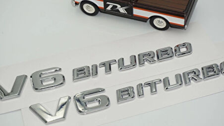 DK Tuning Benz V6 Biturbo Çamurluk Yanı Logo Amblem 2 Li Set