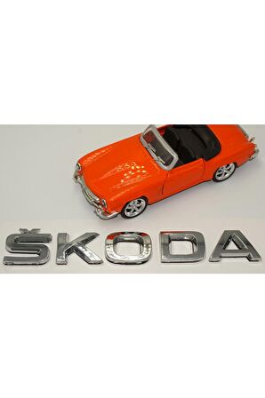 Skoda Bagaj Krom Abs 3m 3d Yazı Logo Amblem