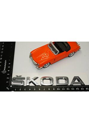 Skoda Bagaj Krom Abs 3m 3d Yazı Logo Amblem