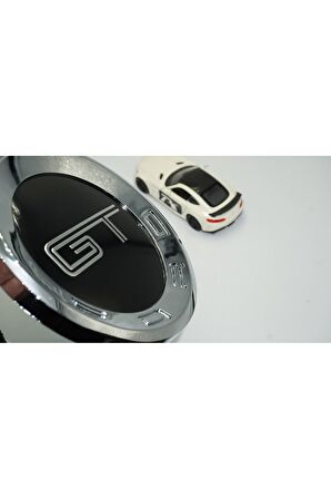 DK Mustang GT Bagaj Yuvarlak Panel 3M 3D Krom ABS Logo Amblem