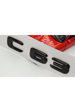 C 63 Bagaj Parlak Siyah Abs 3m 3d Yazı Logo
