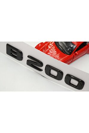 B 200 Bagaj Parlak Siyah Abs 3m 3d Yazı Logo