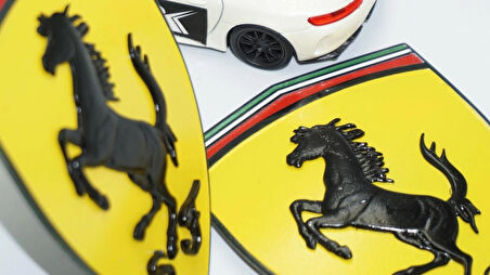 DK Tuning Ferrari Scuderia Çamurluk Yanı 3M 3D Kabartma Logo Seti