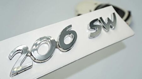 DK Tuning 206 SW Bagaj 3M 3D Yazı Logo Amblem Peugeot İle Uyumlu