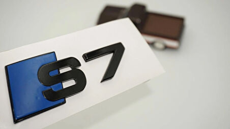 DK Tuning S7 Bagaj Siyah Mavi Yazı Logo Audi İle Uyumlu