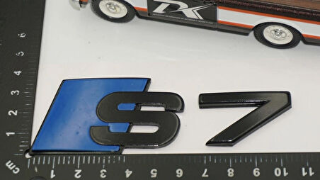 DK Tuning S7 Bagaj Siyah Mavi Yazı Logo Audi İle Uyumlu