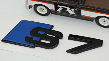 DK Tuning S7 Bagaj Siyah Mavi Yazı Logo Audi İle Uyumlu