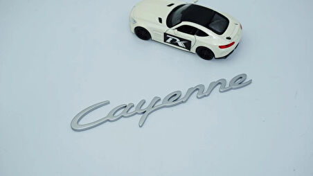 DK Tuning Porsche Cayenne Bagaj 3M 3D Gri ABS Yazı Logo Amblem