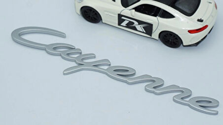 DK Tuning Porsche Cayenne Bagaj 3M 3D Gri ABS Yazı Logo Amblem