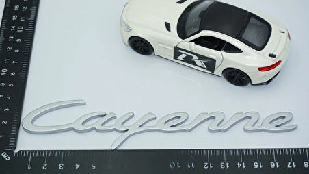 DK Tuning Porsche Cayenne Bagaj 3M 3D Gri ABS Yazı Logo Amblem