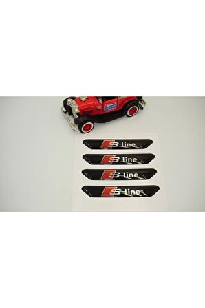 Audi S Line Logo Kapı Kenarı Koruma Metalize Damla Desen 3m Band Uyumlu