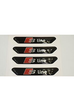Audi S Line Logo Kapı Kenarı Koruma Metalize Damla Desen 3m Band Uyumlu