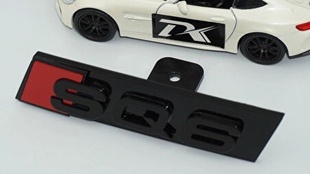 DK Tuning SQ6 Siyah Kırmızı Ön Panjur Logo Arma Audi İle Uyumlu