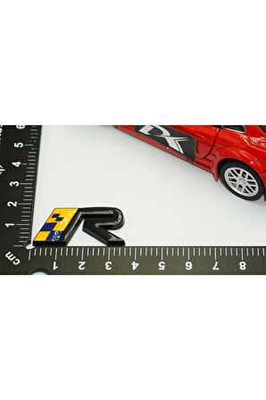 Volvo R Rozet Isveç Bayrağı 3m 3d Siyah Metal Bagaj Yazı Logo