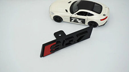 DK Tuning SQ7 Siyah Kırmızı Ön Panjur Logo Arma Audi İle Uyumlu