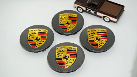 DK Tuning Porsche Koyu Gri Antresit Jant Göbeği Kapak Seti 76mm