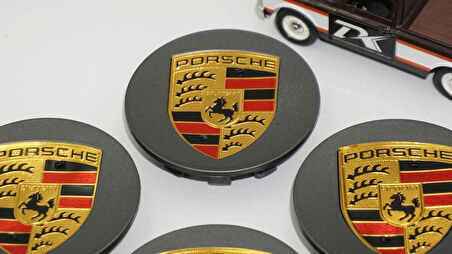 DK Tuning Porsche Koyu Gri Antresit Jant Göbeği Kapak Seti 76mm