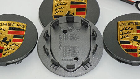 DK Tuning Porsche Koyu Gri Antresit Jant Göbeği Kapak Seti 76mm