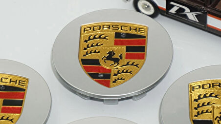 DK Tuning Porsche Gri Jant Göbeği Kapak Seti 76mm