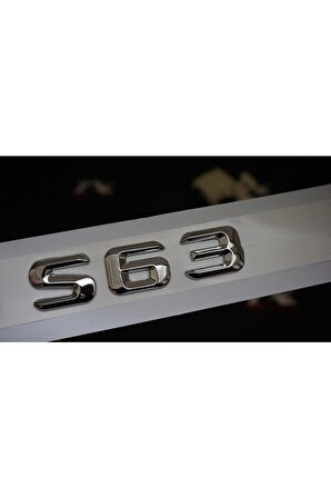 S 63 Bagaj Krom Metal 3m 3d Yazı Logo