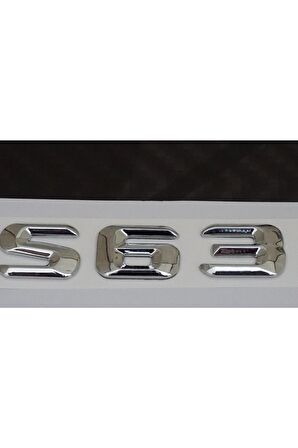S 63 Bagaj Krom Metal 3m 3d Yazı Logo