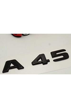 A 45 Bagaj Parlak Siyah Abs 3m 3d Yazı Logo
