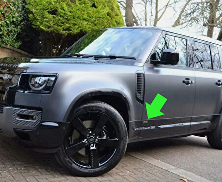 DK Tuning Land Rover Defender V8 Gri Bagaj Çamurluk Yazı Logo Arma