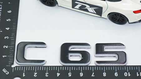 DK Tuning C 65 Bagaj Gri Siyah ABS Yazı Logo Benz İle Uyumlu