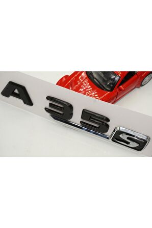 A 35s Bagaj Parlak Siyah Abs 3m 3d Yazı Logo