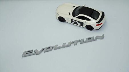 DK Tuning Lancer Evolution Gri Bagaj Yazı Logo Mitsubishi İle Uyumlu