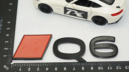 DK Tuning Q6 2025+ Bagaj Kırmızı Siyah 3M Yazı Logo Audi İle Uyumlu