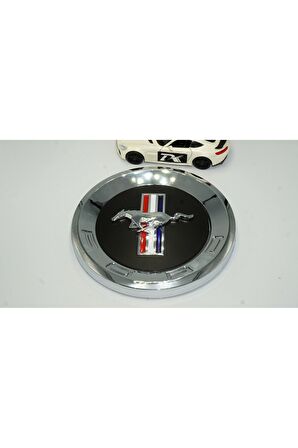 DK Mustang Bagaj Yuvarlak Panel 3M 3D Krom ABS Logo Amblem
