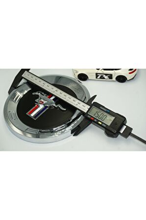 DK Mustang Bagaj Yuvarlak Panel 3M 3D Krom ABS Logo Amblem