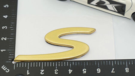 DK Tuning Porsche S Rakamı Bagaj Gold Yazı Logo Arma