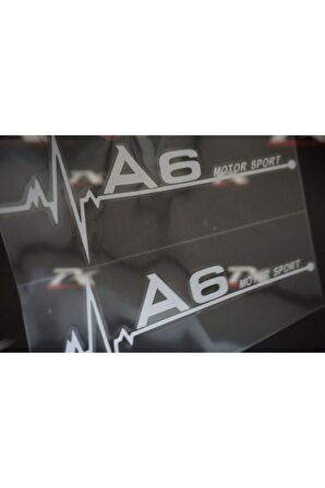 Audi A6 Motor Sport Kelebek Cam Sticker 2 Li Set