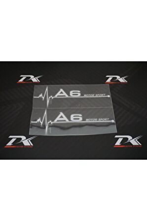 Audi A6 Motor Sport Kelebek Cam Sticker 2 Li Set