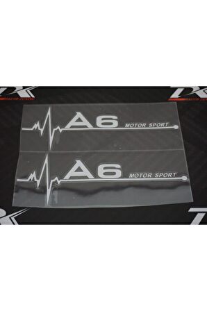 Audi A6 Motor Sport Kelebek Cam Sticker 2 Li Set