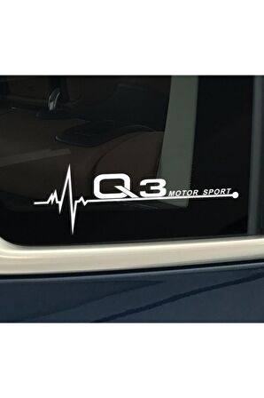 Audi Q3 Motor Sport Kelebek Cam Sticker 2 Li Set