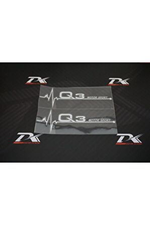 Audi Q3 Motor Sport Kelebek Cam Sticker 2 Li Set