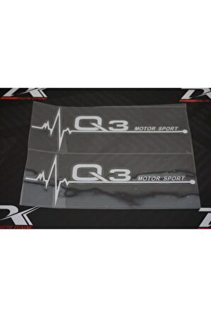 Audi Q3 Motor Sport Kelebek Cam Sticker 2 Li Set