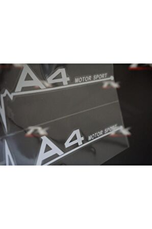 Audi A4 Motor Sport Kelebek Cam Sticker 2 Li Set