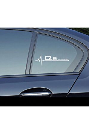 Audi Q5 Motor Sport Kelebek Cam Sticker 2 Li Set