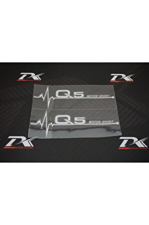 Audi Q5 Motor Sport Kelebek Cam Sticker 2 Li Set