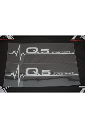 Audi Q5 Motor Sport Kelebek Cam Sticker 2 Li Set