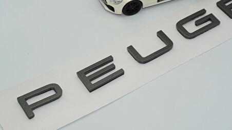 DK Tuning Peugeot Bagaj Yeni Nesil 3M 3D Koyu Gri ABS Yazı Logo