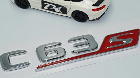 DK Tuning C 63S Bagaj Krom Kırmızı ABS 3M 3D Yazı Logo Benz İle Uyumlu