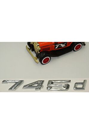 Bmw 745d Uyumlu Bagaj Krom Metal 3m 3d Yazı Logo