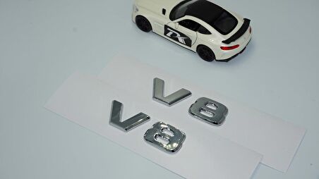 Dk V8 Çamurluk Yanı Krom Abs 3m 3d Yazı Logo Seti Benz İle Uyumlu