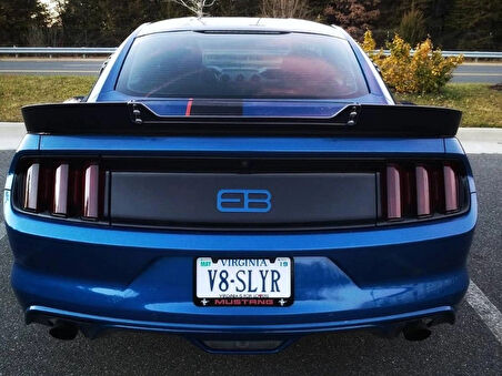 DK Tuning Mustang Ecoboost Billet EB Bagaj Amblemi Mavi Logo Arma