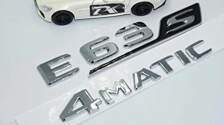 DK Tuning E63S 4Matic Bagaj Krom Siyah ABS Yazı Logo Benz İle Uyumlu